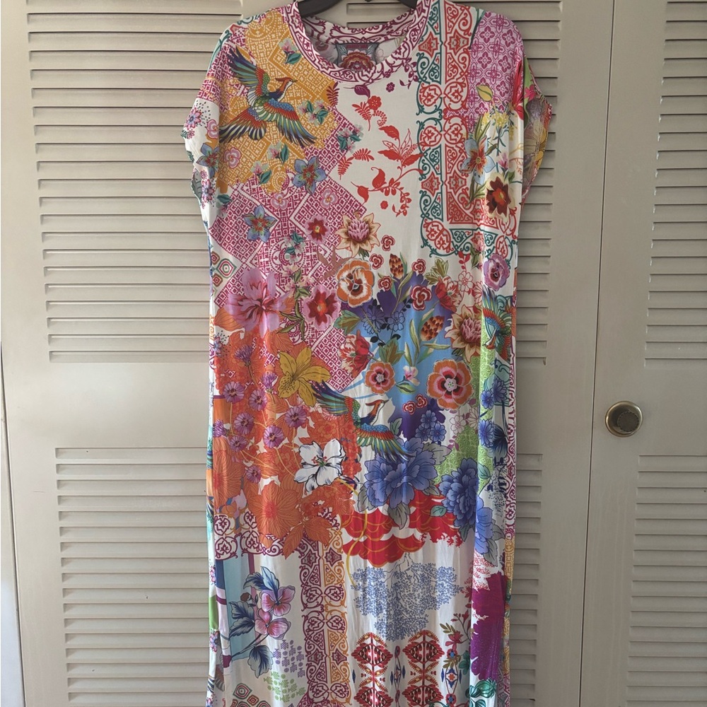 Johnny Was Multicolor Floral Maxi Dress